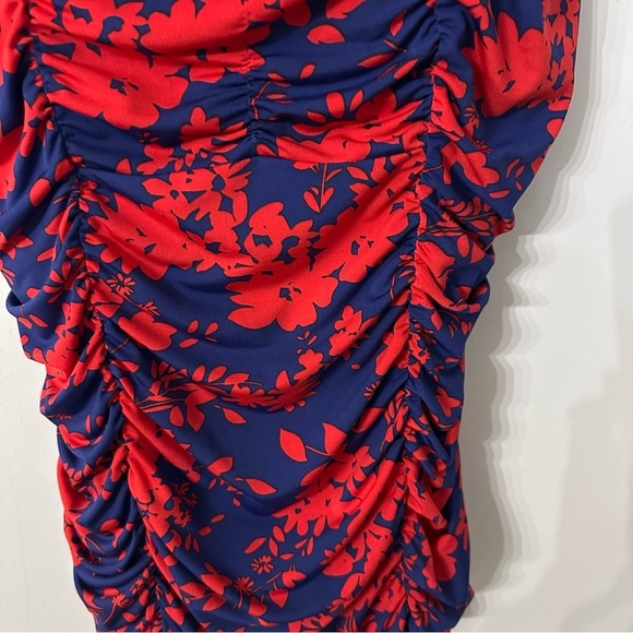 Lands’ End Women’s Blue & Red Floral Tankini Swimsuit Top Size 16 GUC - Picture 3 of 7